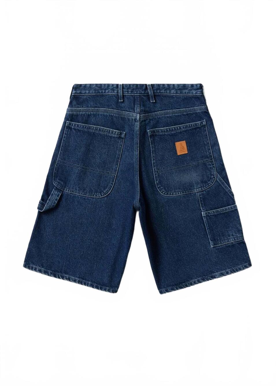 NEW ONE OF THESE DAYS painter denim shorts in indigo - Picture 4 of 5